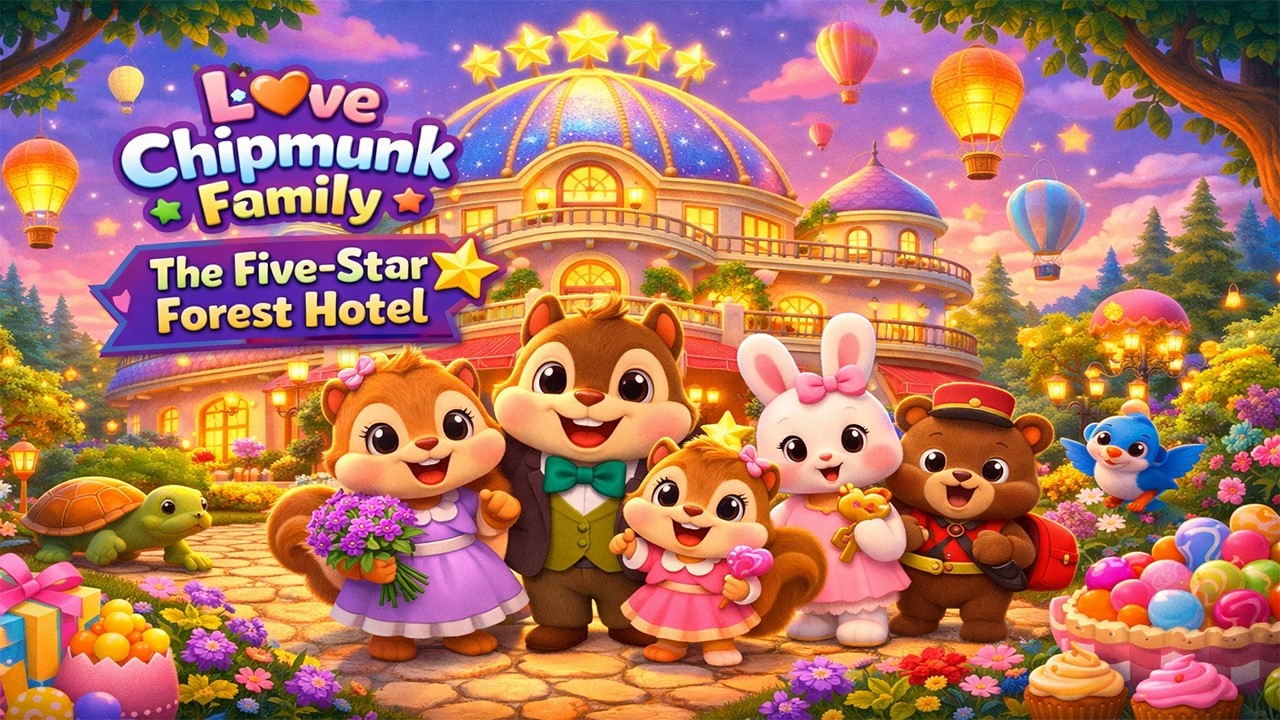 Love Chipmunk Family 🌟 The Five-Star Forest Hotel | Kindness & Teamwork | 3D Animation