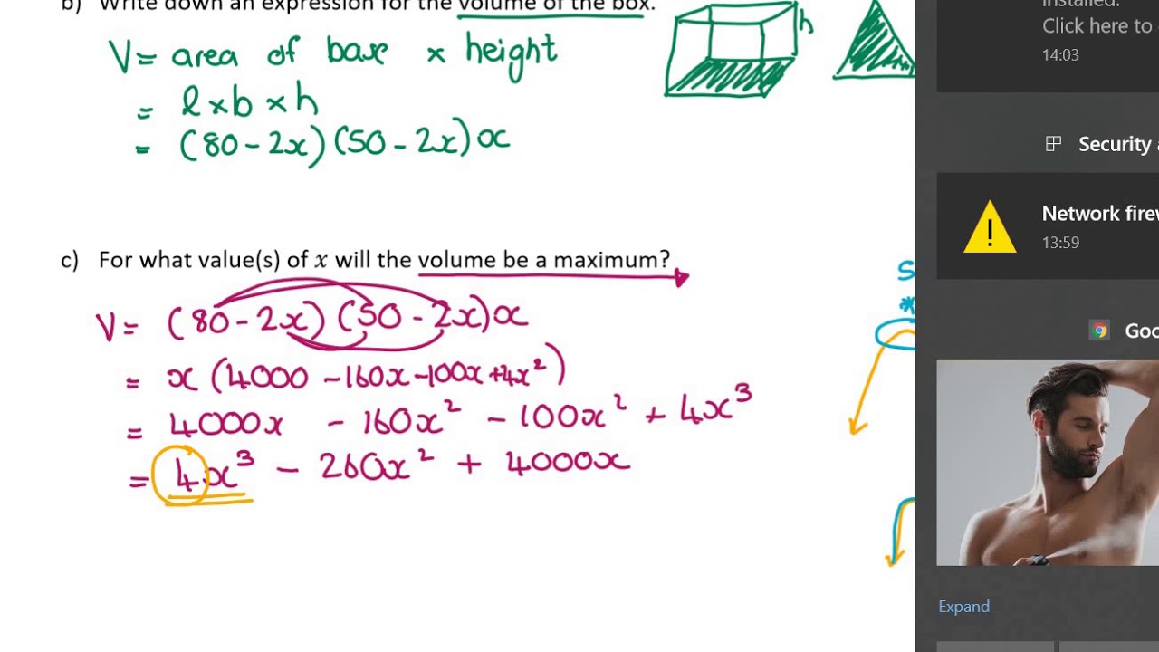 Grade 12 Calculus Optimisation (2)