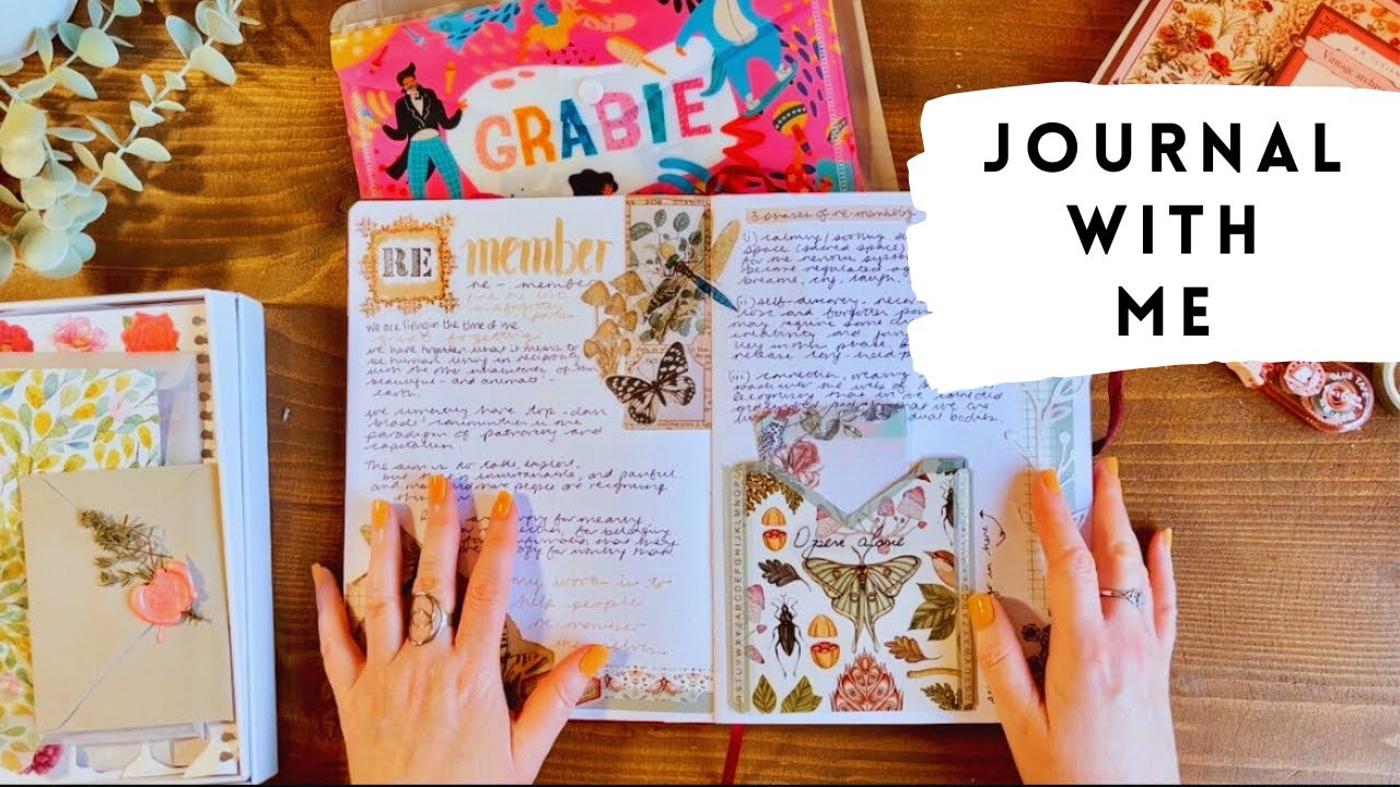 JOURNAL WITH ME 📔 Unboxing & using the Grabie Scrapbook Club Box July 2023