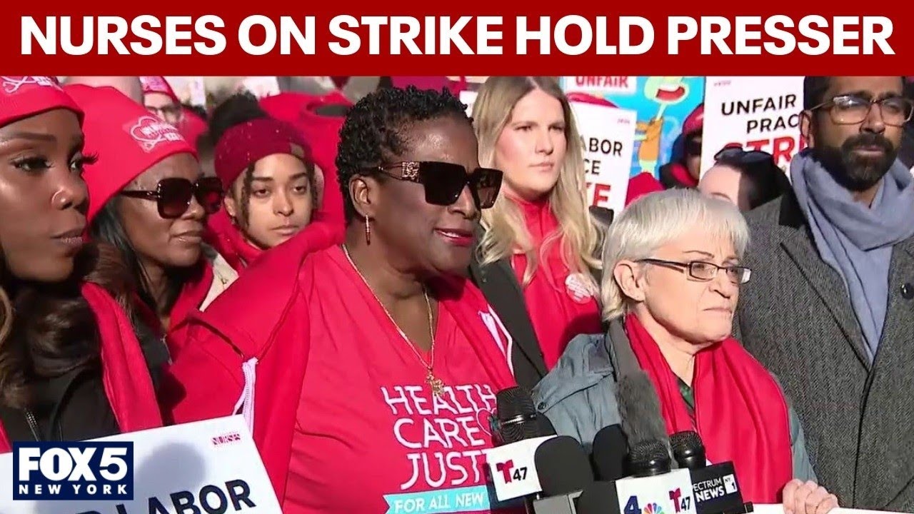 FULL: NYC striking nurses hold press conference