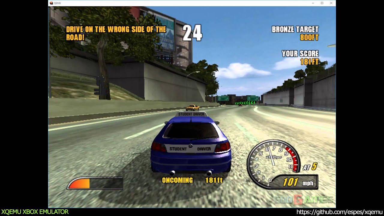 XQEMU Xbox Emulator -  Burnout 2 Ingame!