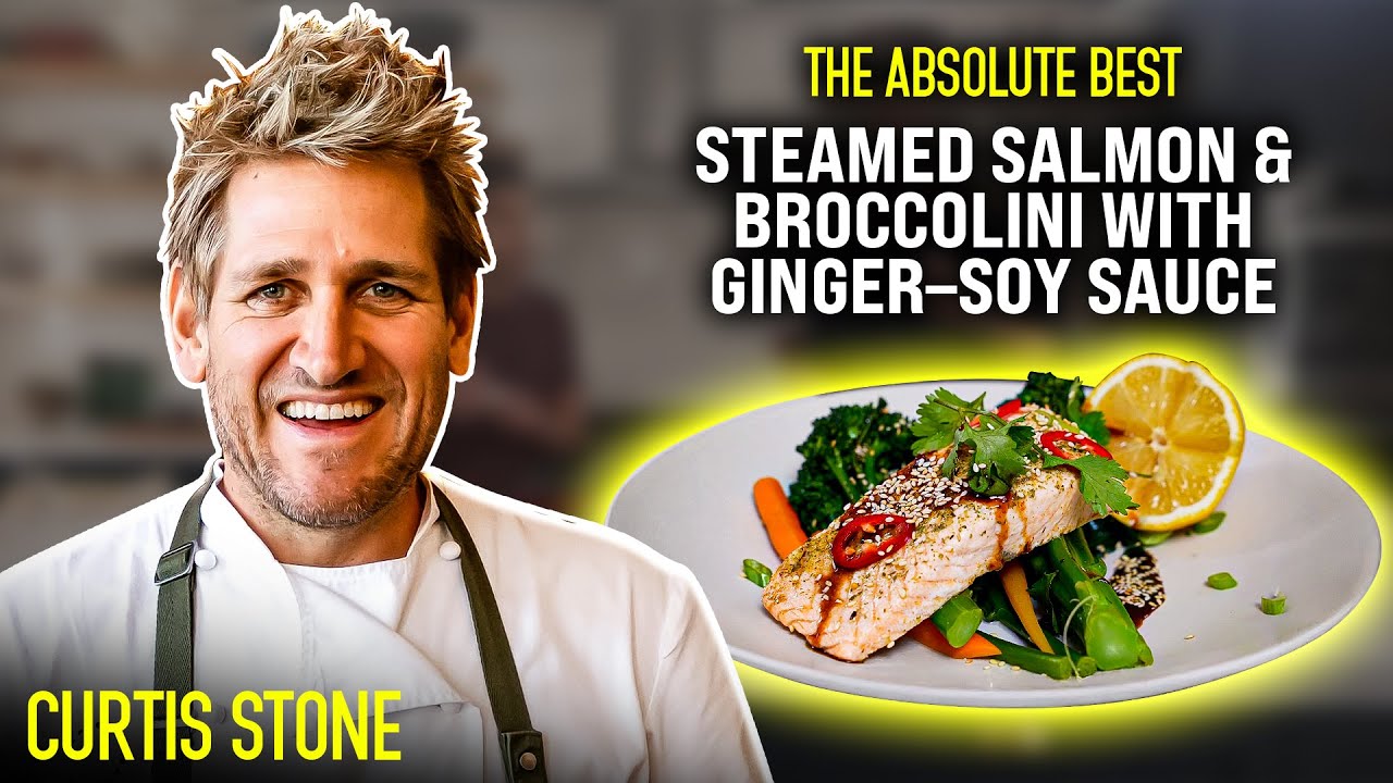 Абсолютно ЛУЧШИЙ лосось, приготовленный на пару с брокколи в имбирно-соевом соусе | Кертис Стоун
