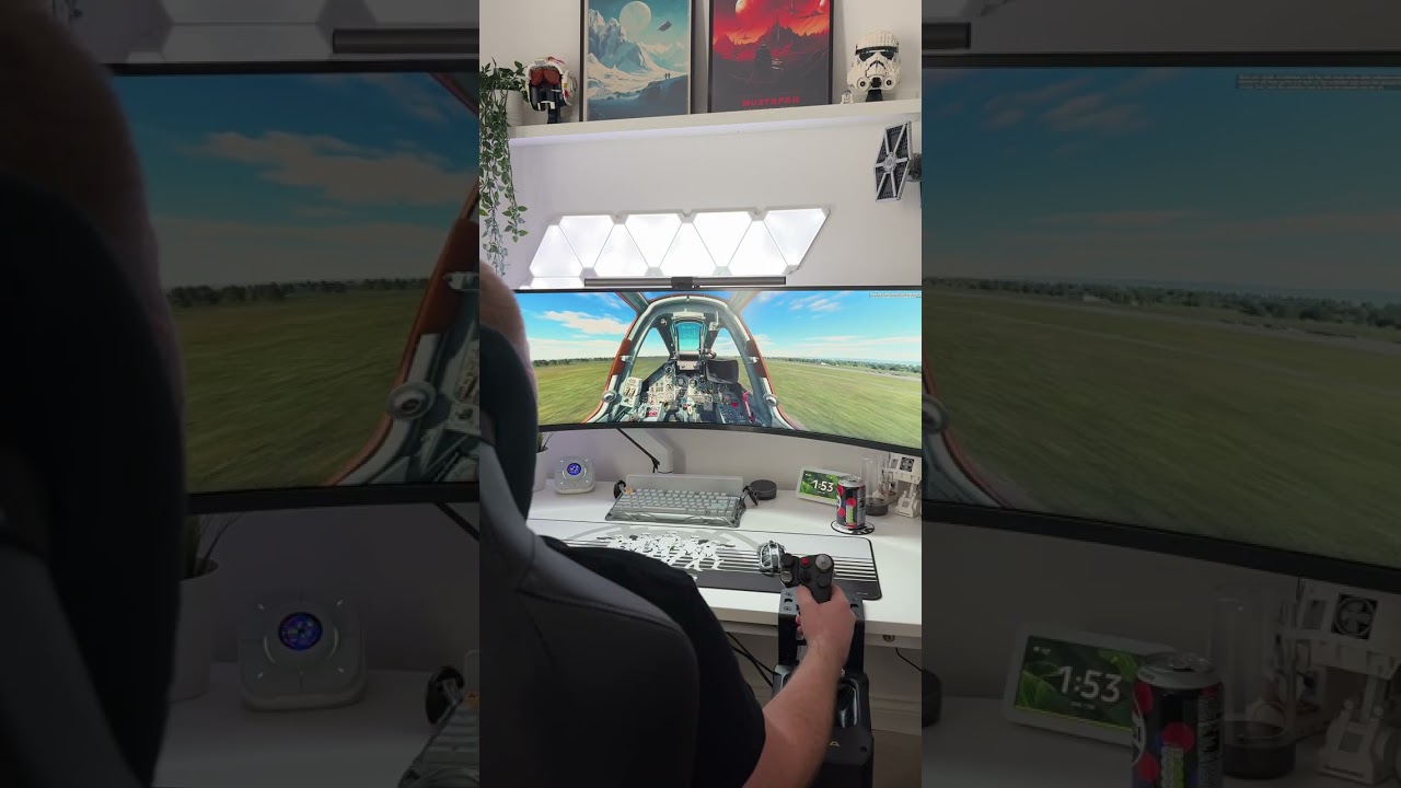 MOZA MH16 Flightstick and MOZA AB9 FFB Base for flight simulation games.🎥 @developeradam
