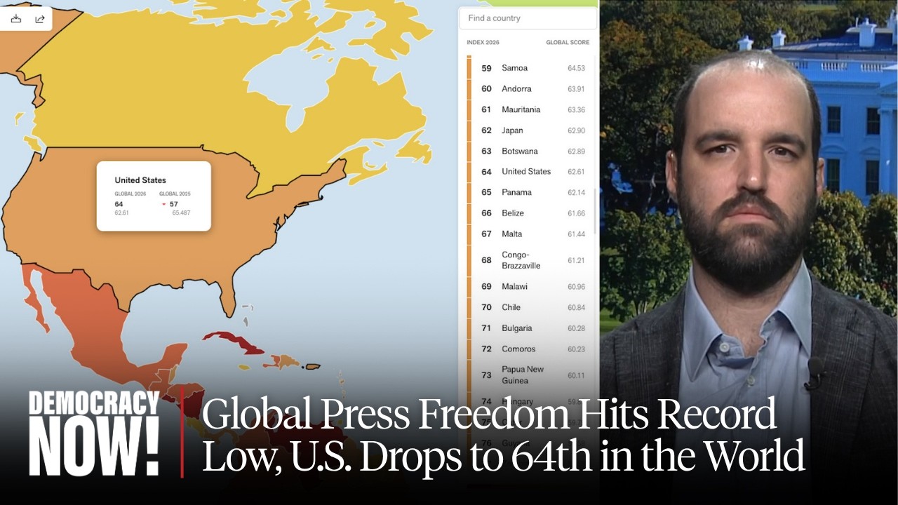 Global Press Freedom Hits Record Low, U.S. Drops to 64th in the World: Reporters Without Borders
