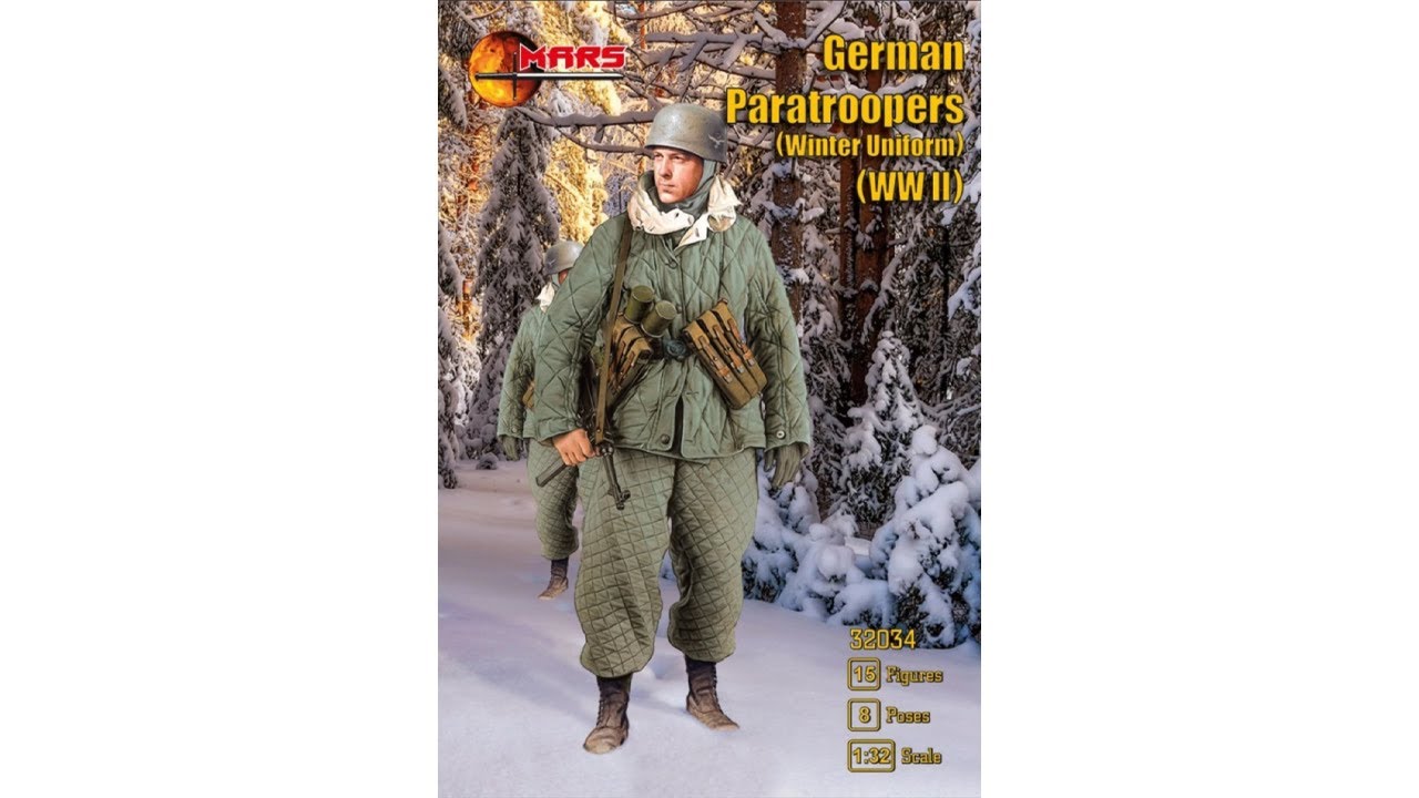 Unboxing Mars Figures 32034 - 1/32 German Paratroopers (Winter Uniform) WWII model kit
