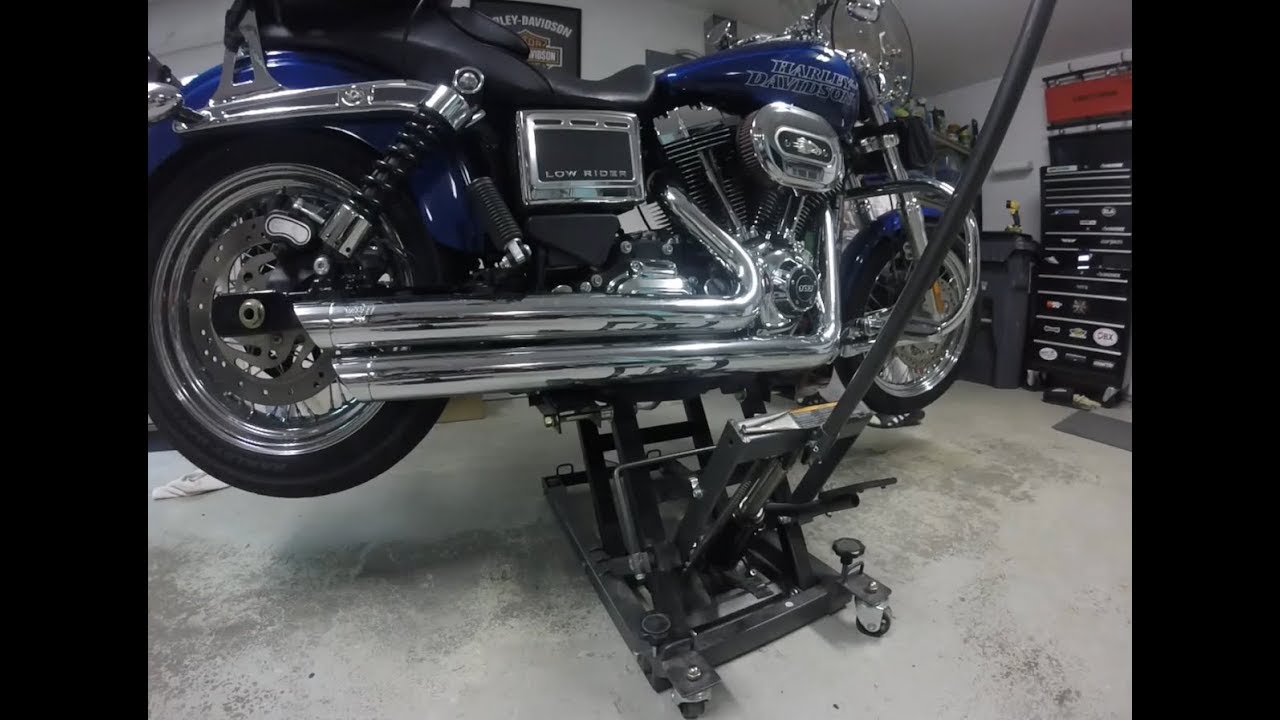 Модификация домкрата Harbor Freight для мотоцикла Harley Dyna
