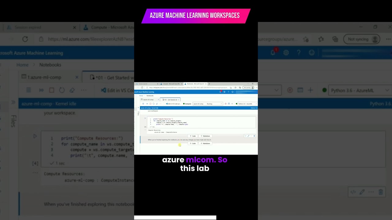 Azure machine learning workspaces |#shorts | #elearners365 | #machinelearning