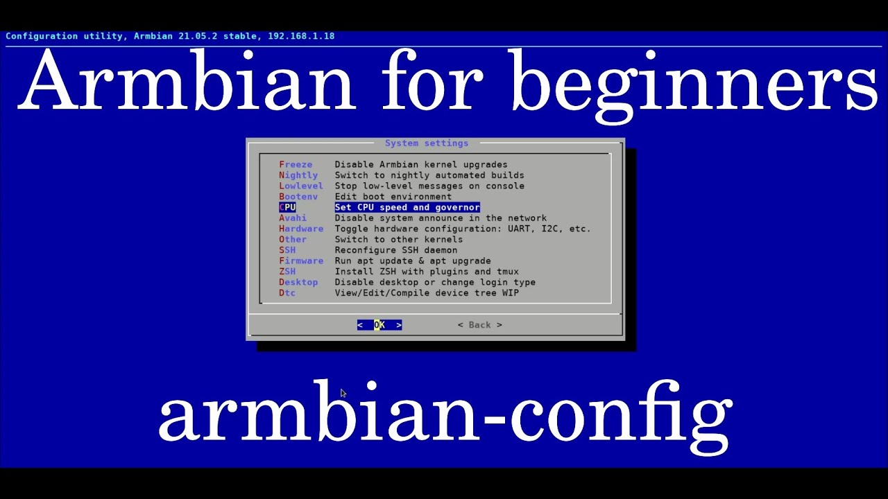 Armbian для начинающих / armbian-config