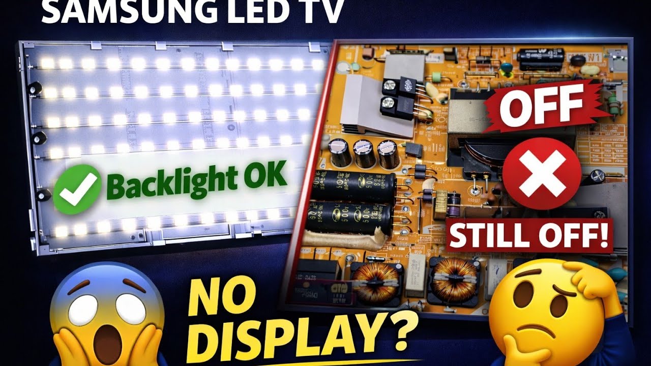 Backlight OK but Screen Still Black? | LED TV No Display Problem
