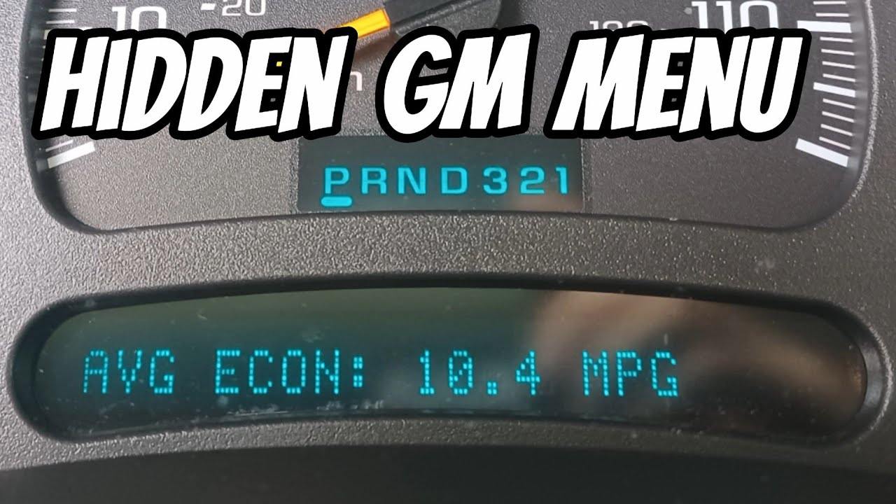 How to access the GM Driver Information Center (D.I.C.) without steering wheel controls
