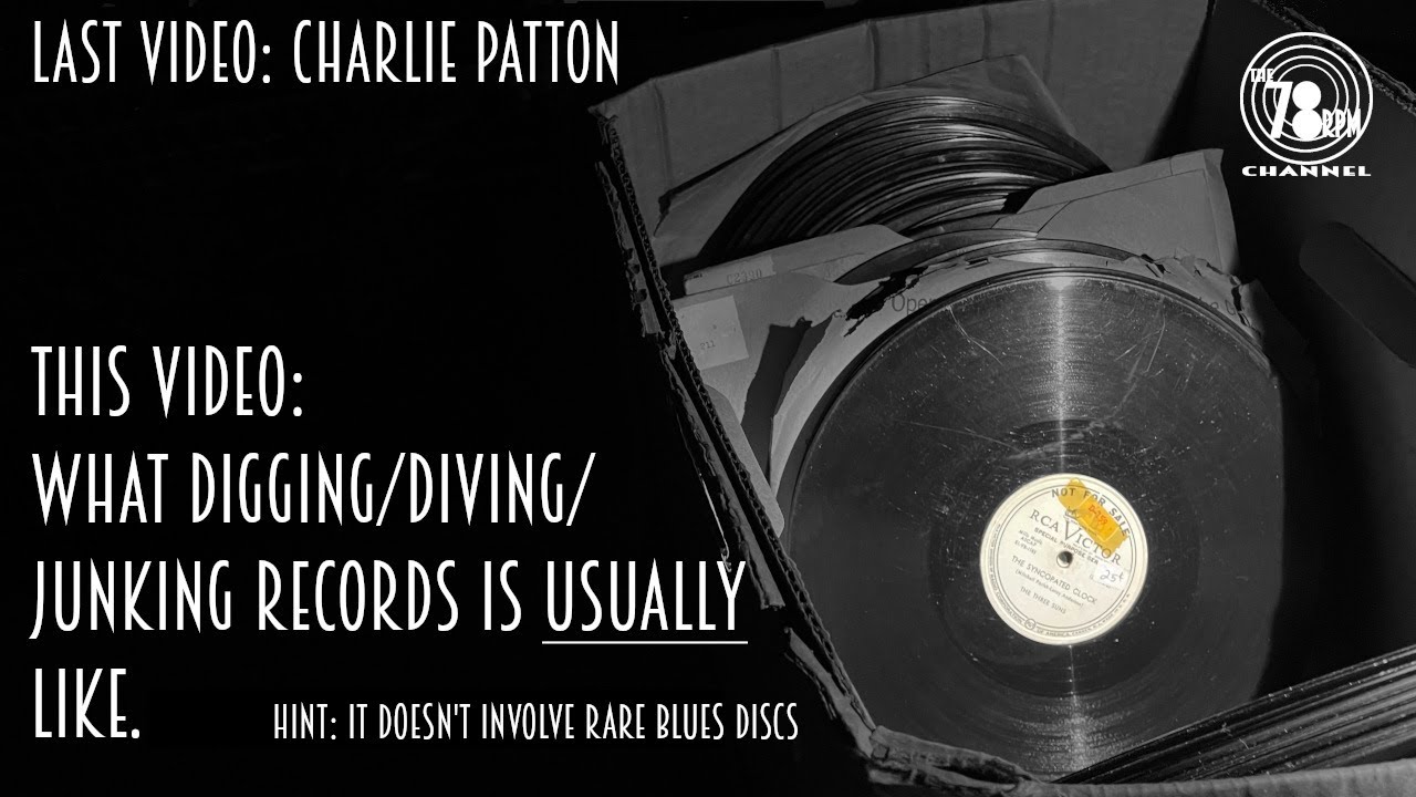 A much more typical 78rpm record dig.   (Hint: No Charlie Patton today)