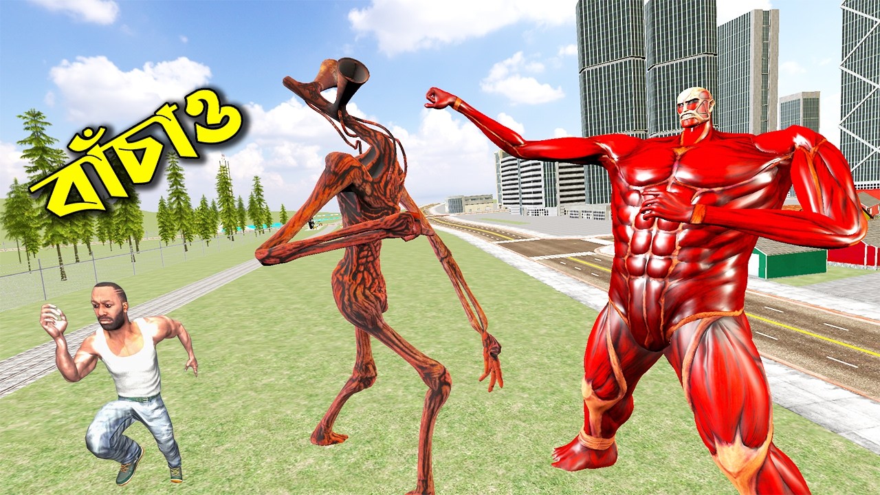 Indian Bike Driving 3D - Franklin Become Titan to kill Sirenhead