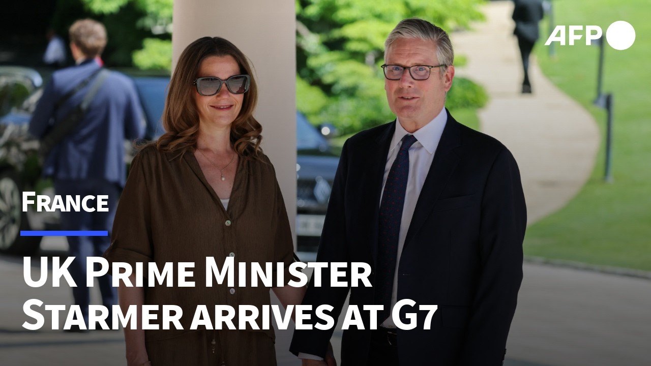 UK PM Keir Starmer arrives at the G7 summit in Evian | AFP