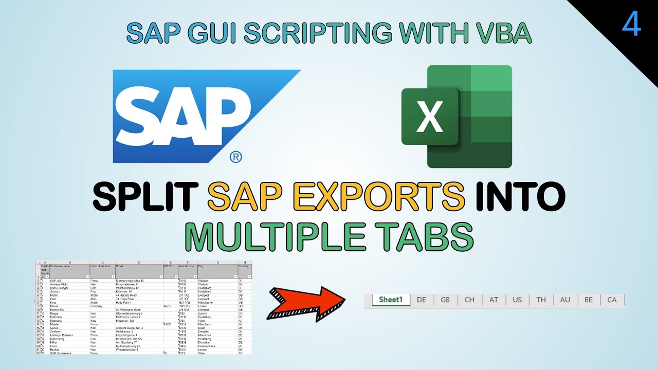 Splitting data into multiple tabs with VBA - Interacting with Exported Excel Spreadsheet from SAP