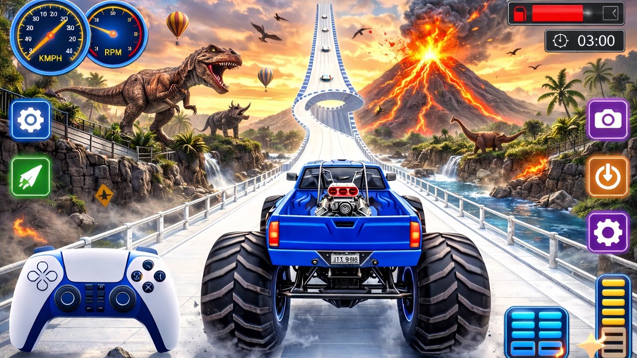 Extreme Monster Truck Racing and Crazy Stunts part 4