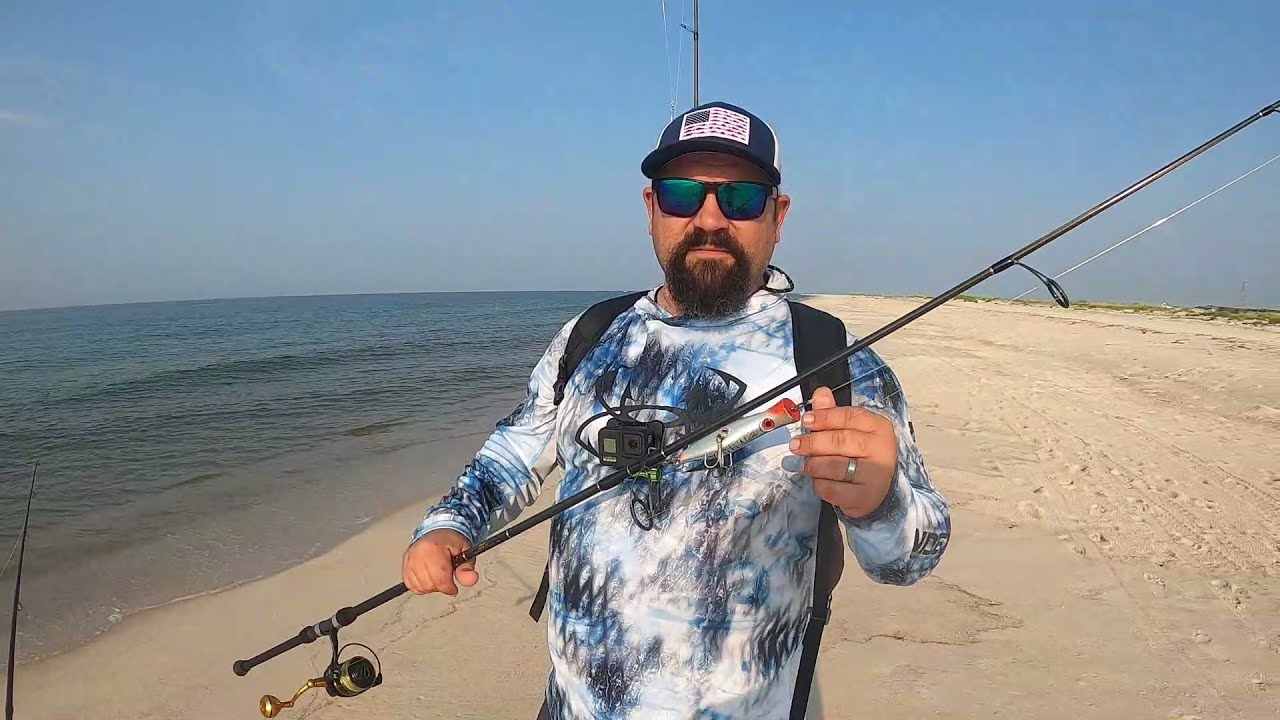 EASY COME, EASY GO! Surf Fishing with BIG POPPERS !!