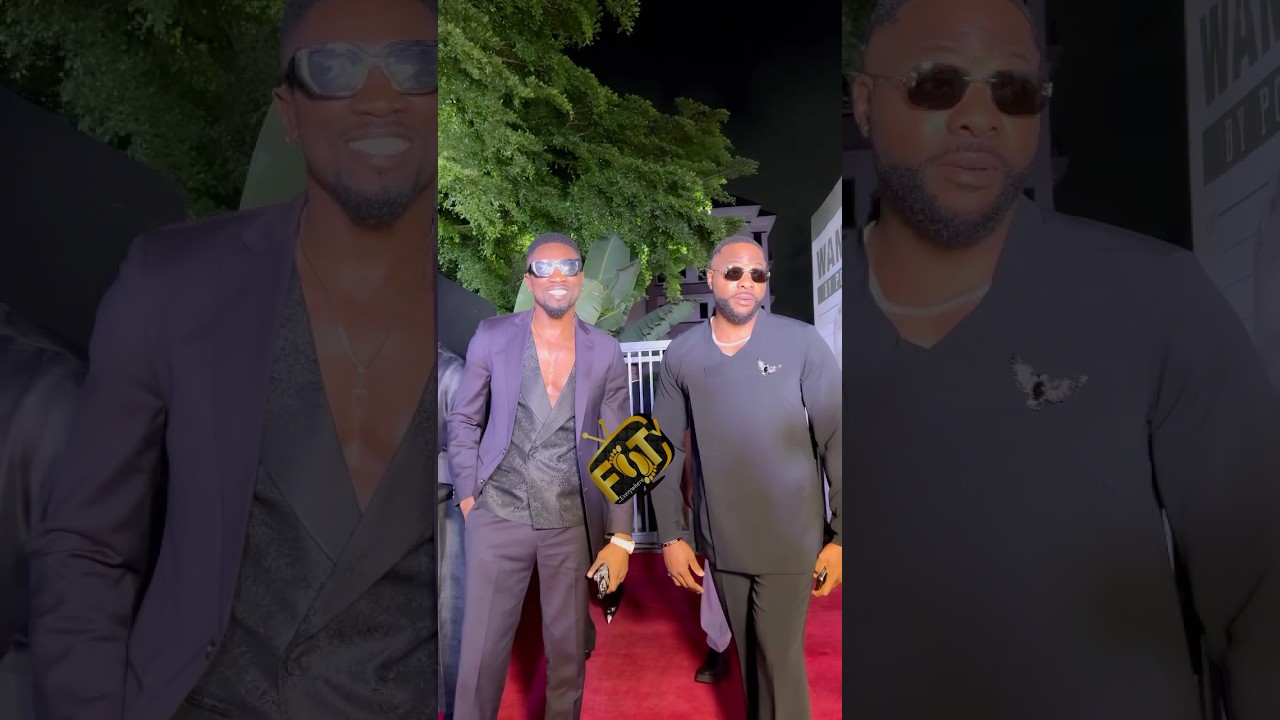 Bolanle Ninalowo arrival with Boma at the premiere of HAKEEM seeking justice.