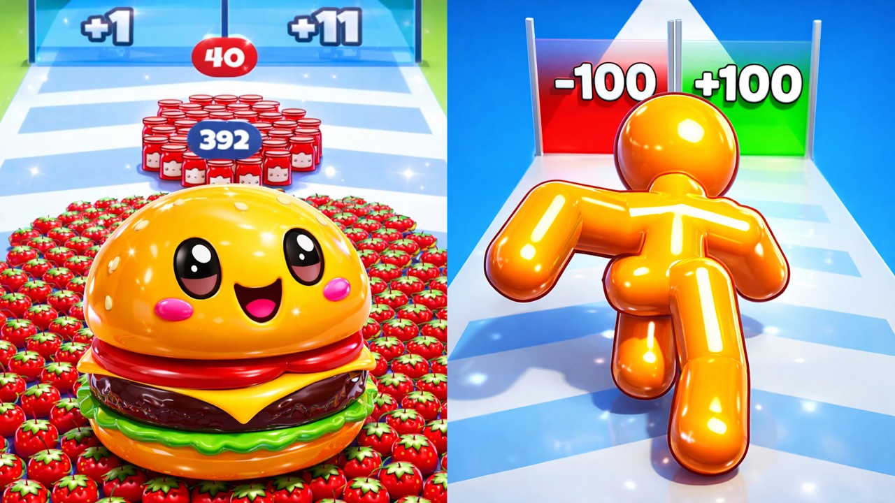 Food Run vs Tall Man Run – Relaxing Satisfying SpeedRun Gameplay