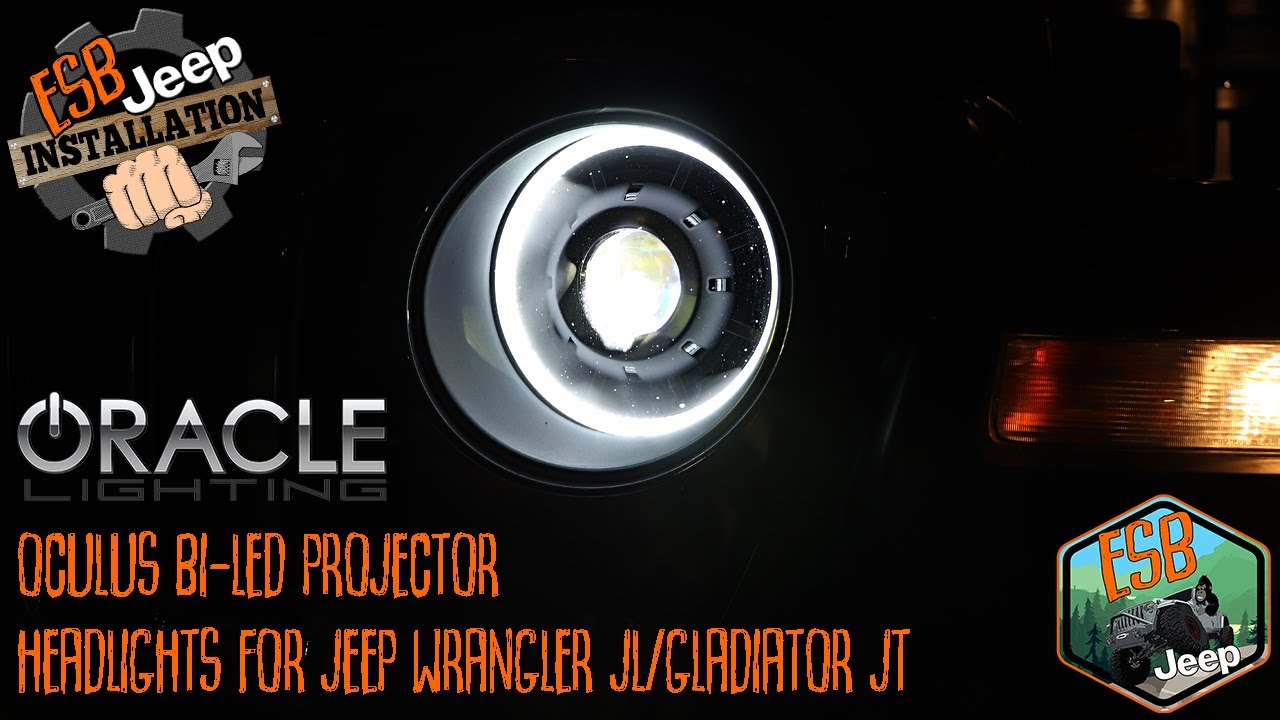 Installing Oracle Lighting OCULUS BI-LED Projector Headlights for Jeep Wrangler JL/ Gladiator JT
