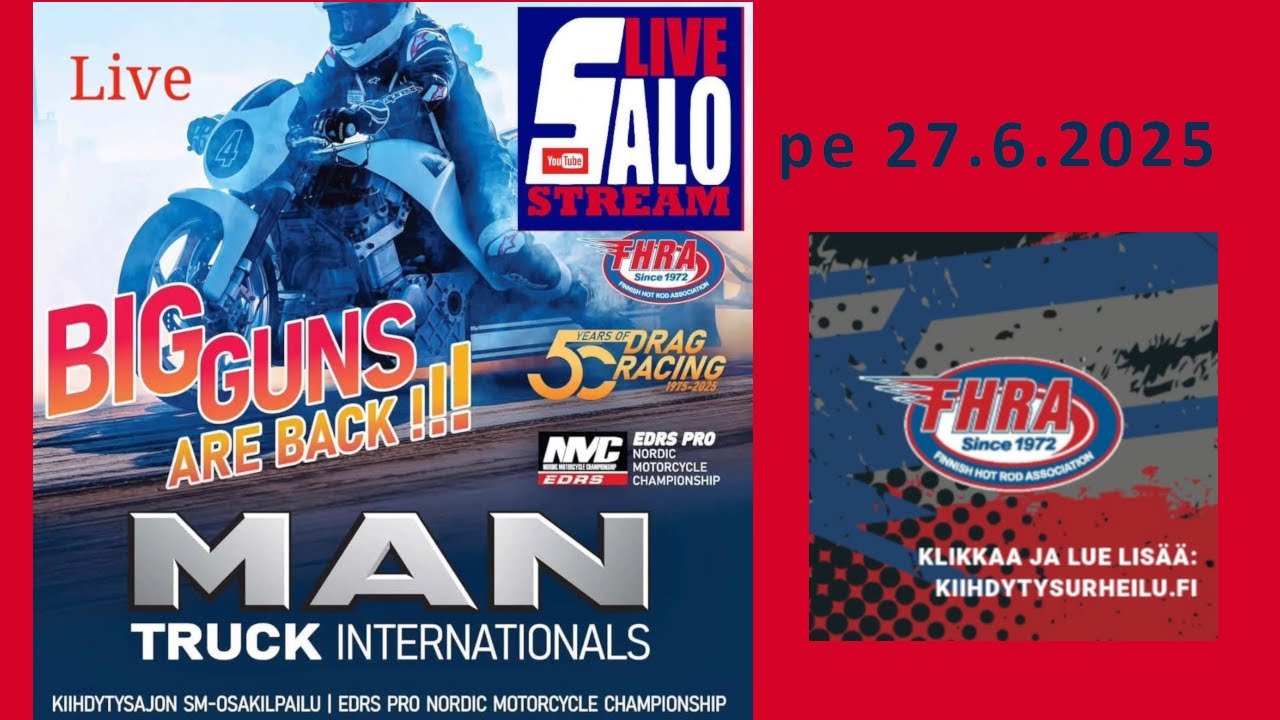 Kiihdytysajon PM- ja SM-osakilpailu, MAN Truck Internationals , Kauhava pe 27.6.2025