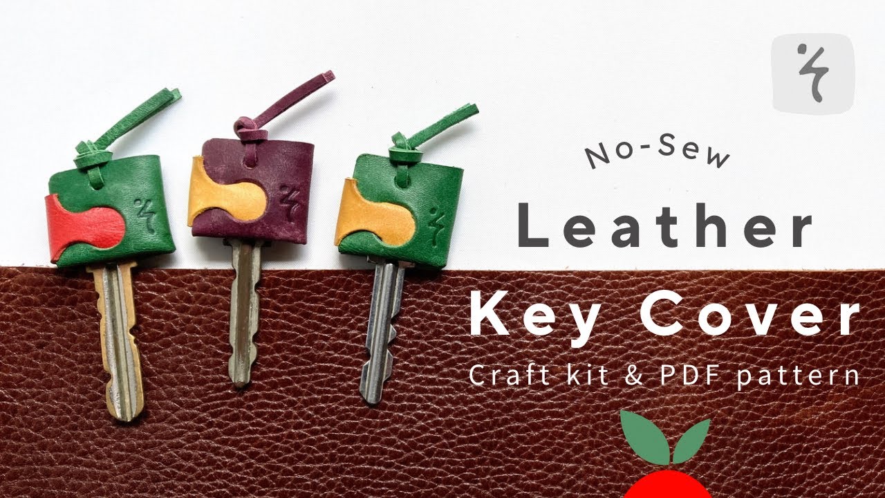｜Vegetablish Leather｜No-Sew『Key Cover that looks full of nutrition』Craft kit & Free PDF pattern