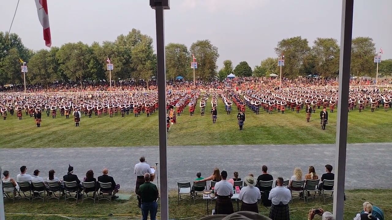 Glengarry Highland Games 2025 closing massed bands part 2