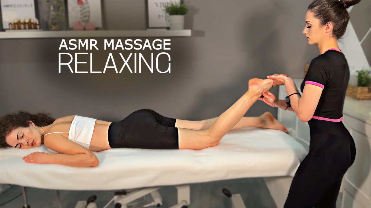 ASMR Massage for Stress Relief | Head, Back, Leg & Foot Relaxation