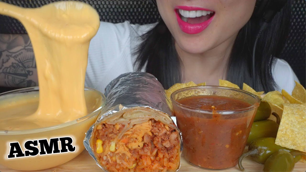 ASMR BURRITO CHEESE SAUCE *SO GOOD (EATING SOUNDS) NO TALKING | SAS-ASMR