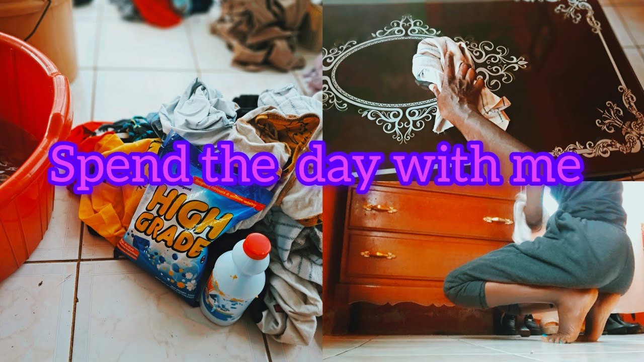 Spend the day with me as a Jamaican 🇯🇲 stay at home mom //Laundry  cleaning etc #dailyvide