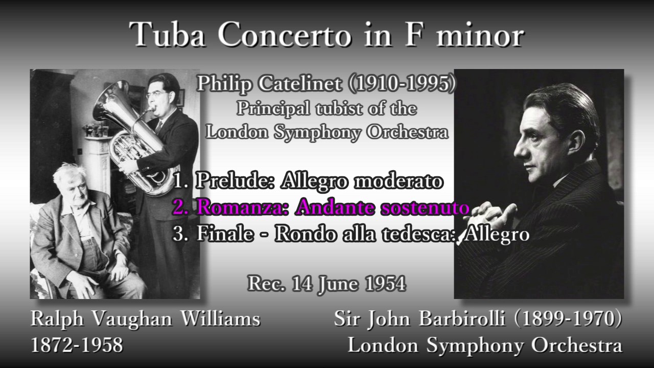 Vaughan Williams: Tuba Concerto, Catelinet & Barbirolli (1954) ヴォーン・ウィリアムズ チューバ協奏曲 カテリネット