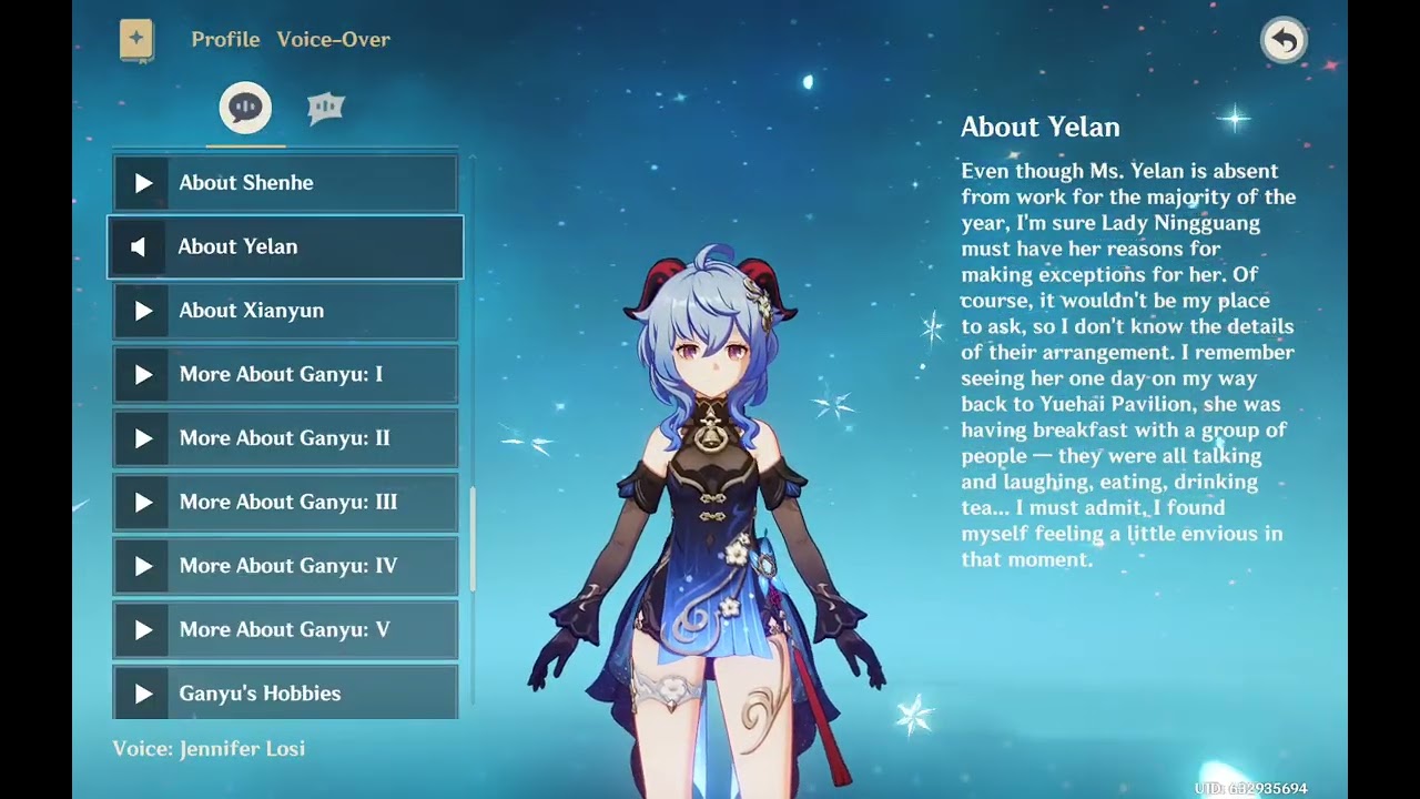 Ganyu Voice Lines