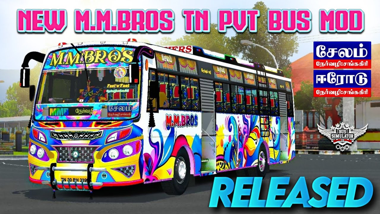 M.M.BROS Tn Pvt Bus Mod Livery|Released|Download|Buses & Bussin #rsgamingupdates#buses#bus#mod#new