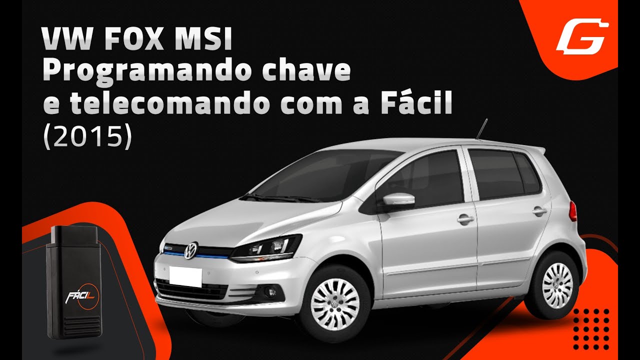 Programando chave e telecomando em VW Fox MSI 2015 com a Fácil