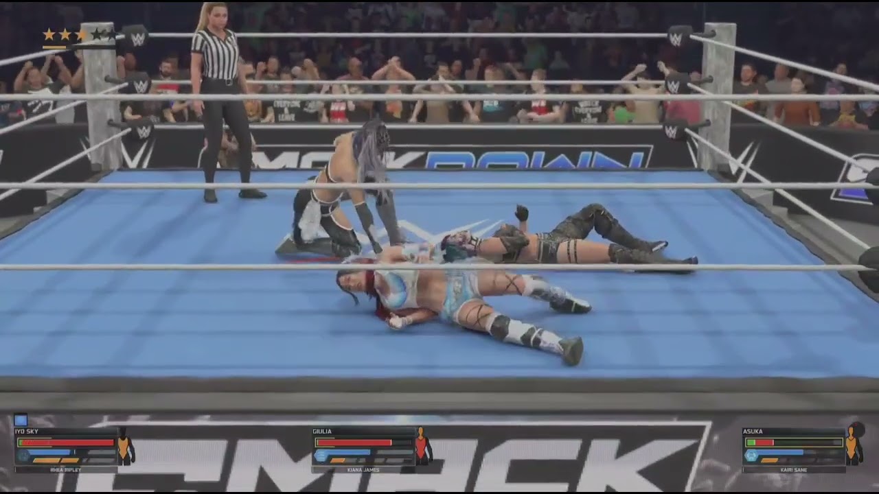 WWE 2K26 SMACKDOWN - ALEXA AND CHARTLOTTE PROMO + GIULIA VS ASUKA VS IYO - 03/15/26