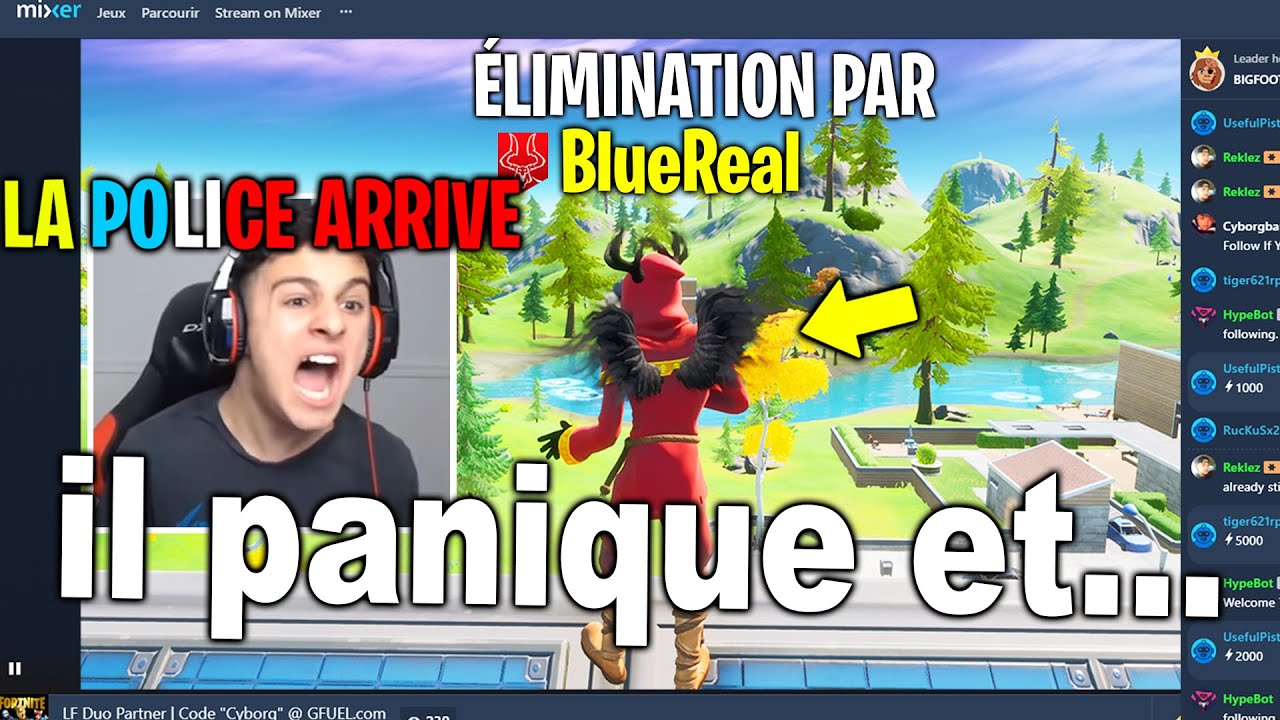 Je STREAMHACK un fou jusqu'à ce qu'il appelle la POLICE sur Fortnite, il arrête son live et...