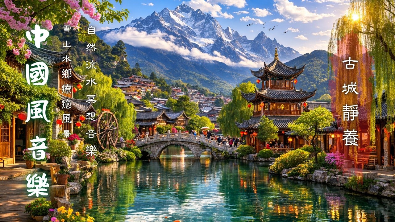 【角音舒肝・古鎮靜心】麗江水鄉情緒修復場｜掃除肝氣鬱結・找回內在平衡｜五音調氣療癒音樂｜Jue Tone Relaxing Music｜Asian Zen Meditation 4K