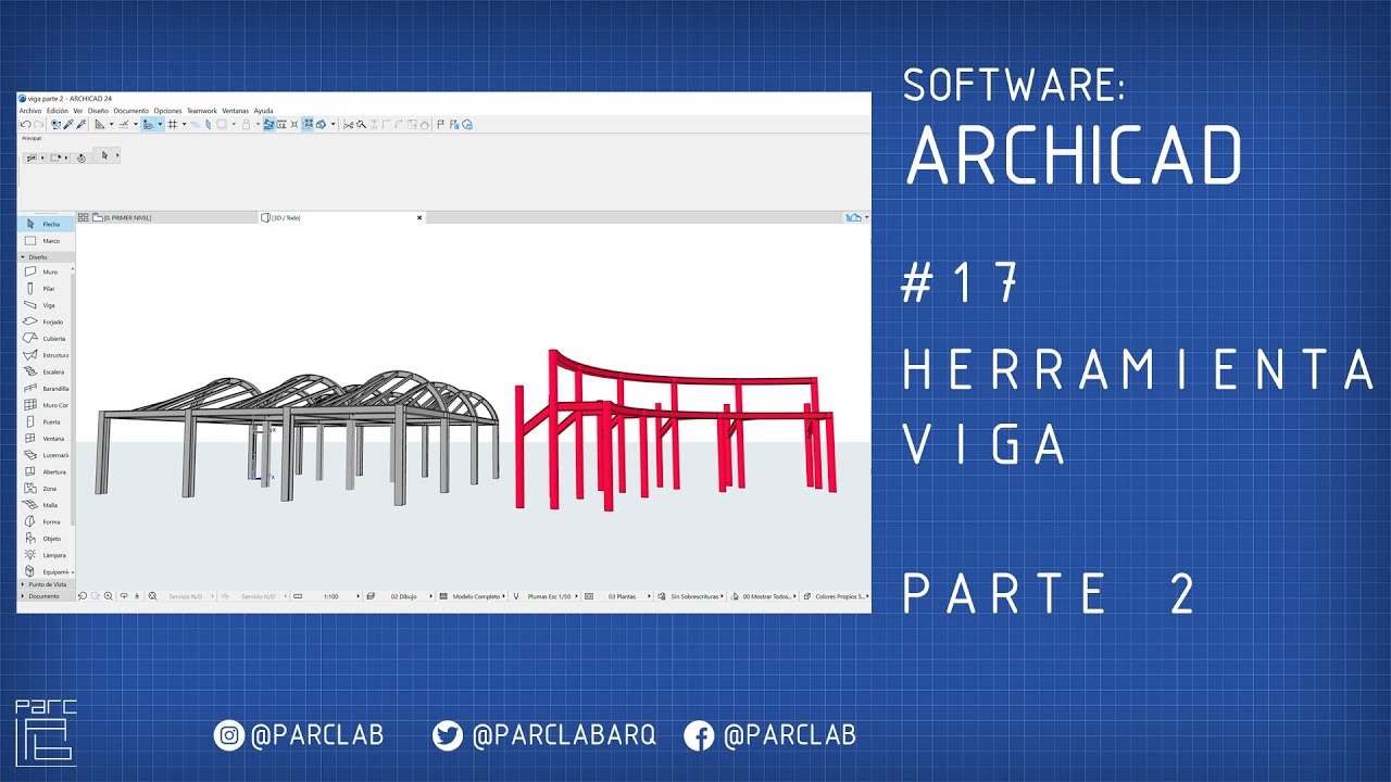 ARCHICAD - Herramienta Viga - Parte 2 (Viga curva)