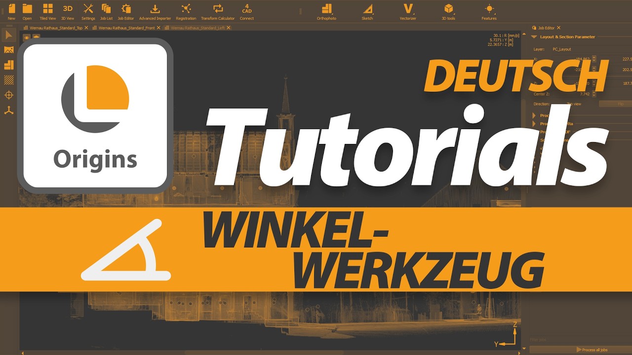 PointCab Origins &ndash; Winkel-Werkzeug