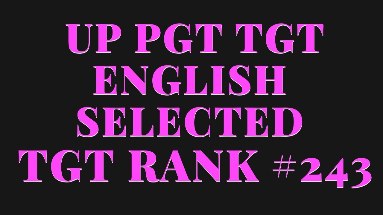 UP TGT ENGLISH SELECTED 2021 I Rank 243 I Ms Arti Sharma........Congratulations