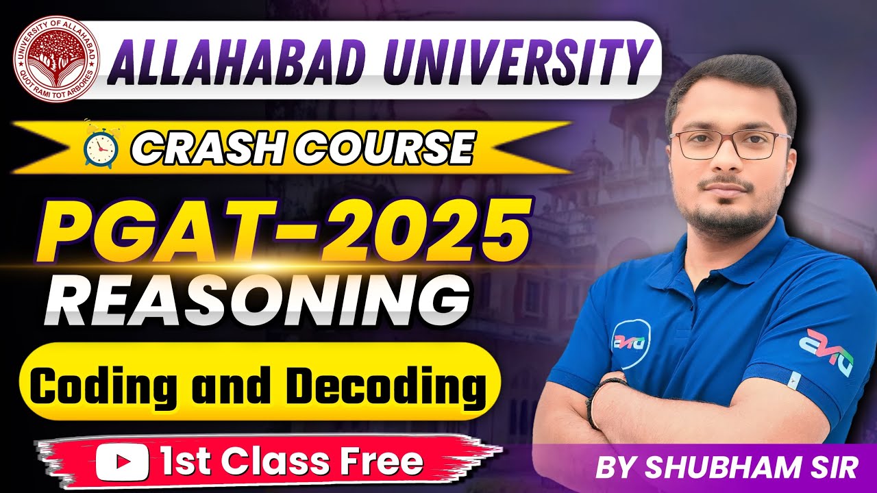 Allahabad University Entrance Exam 2025 |Mental Ability Reasoning | AU PGAT 2025 Crash Course Demo-1
