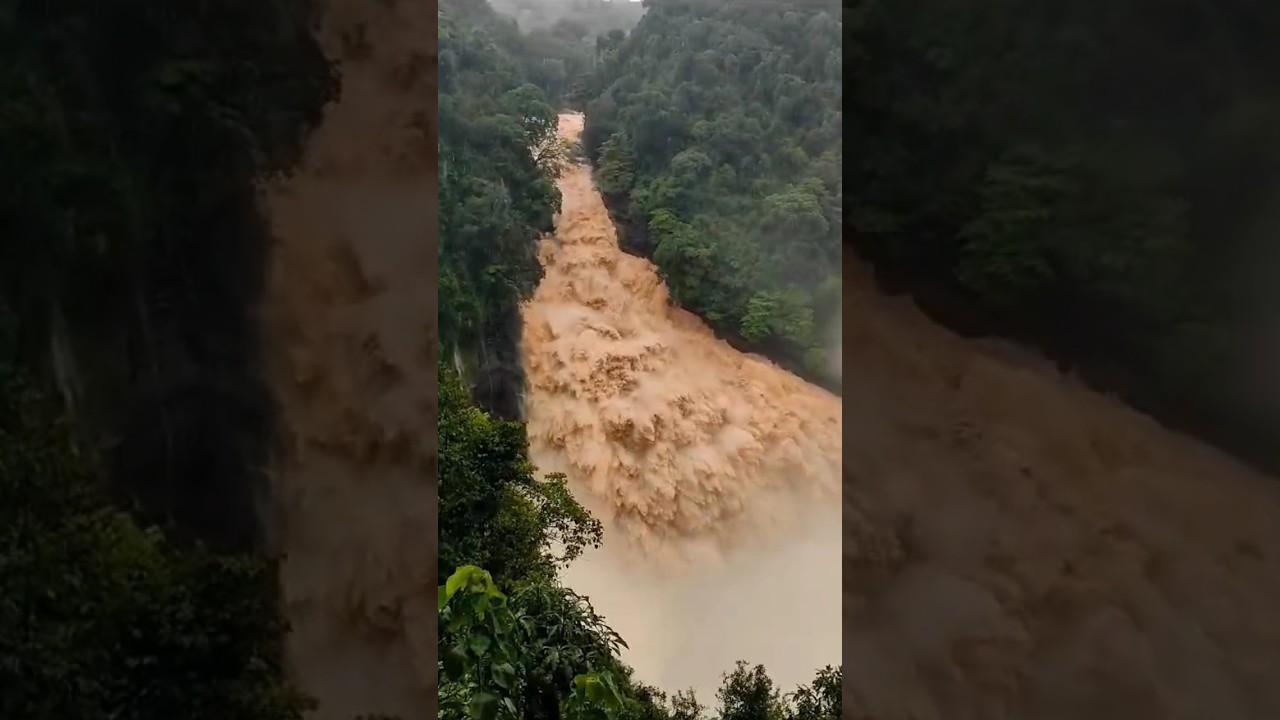 heavy rain water falls in Karnataka  #youtubeshorts #shorts