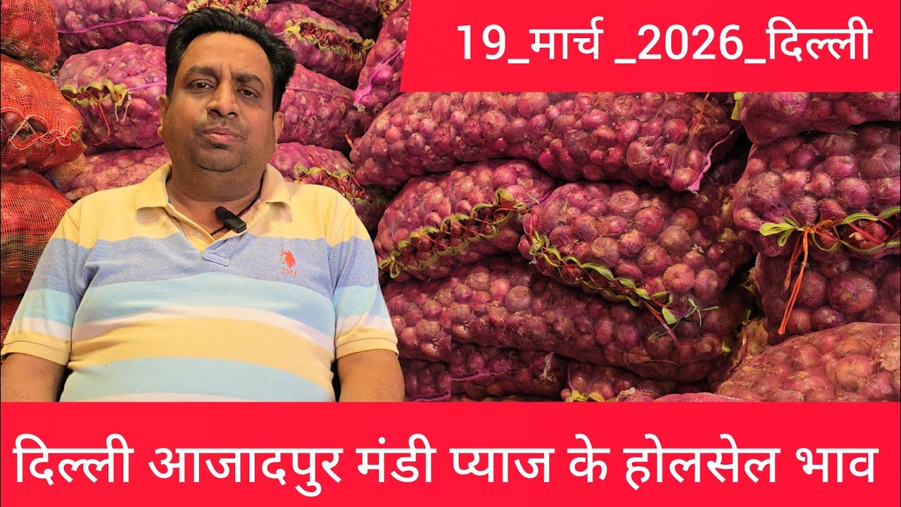 March 19, 2026 दिल्ली 🧅प्याज के होलसेल भाव azadpur delhi mandi onion market price #onionmarket