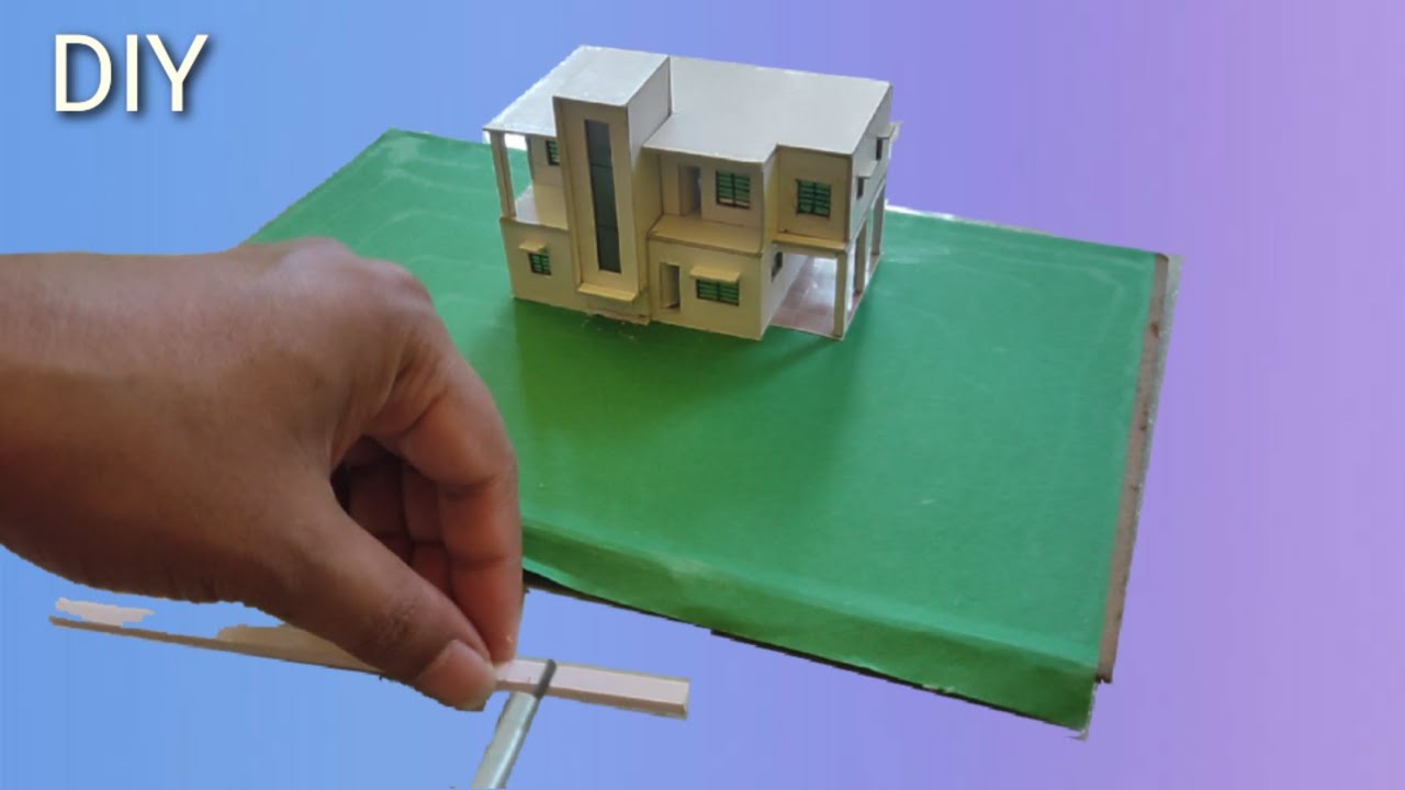 DIY/How to make a modern two storey building model 1:125 scale//#miniature#building