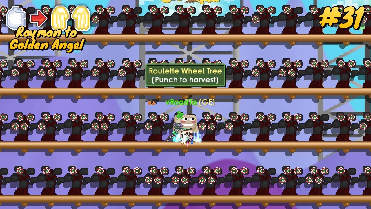 HARVESTING ROULETTE WHEEL TREES!! | Rayman to Golden Angel #31 | Growtopia