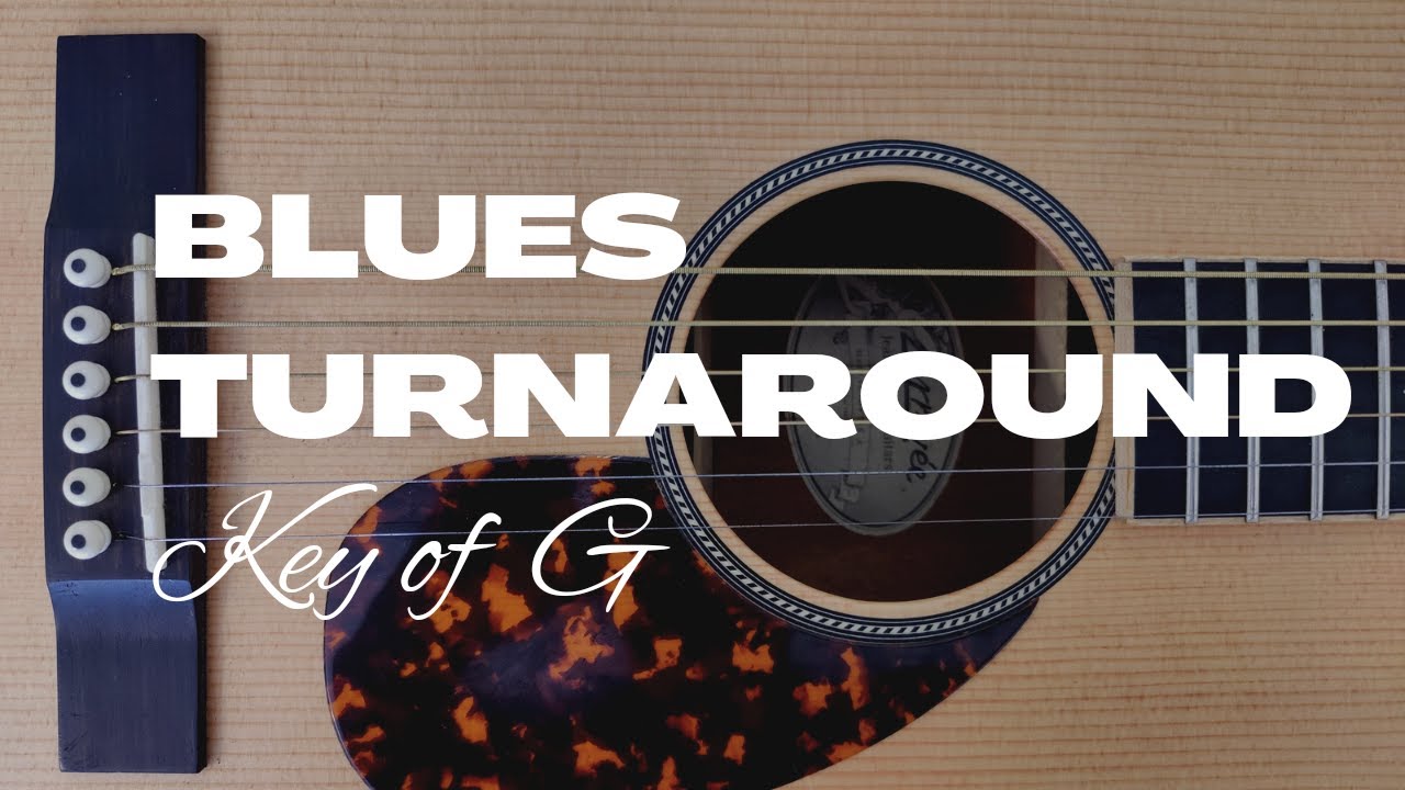 Learn an acoustic blues turnaround (G) | 12 bar blues guitar turnaround