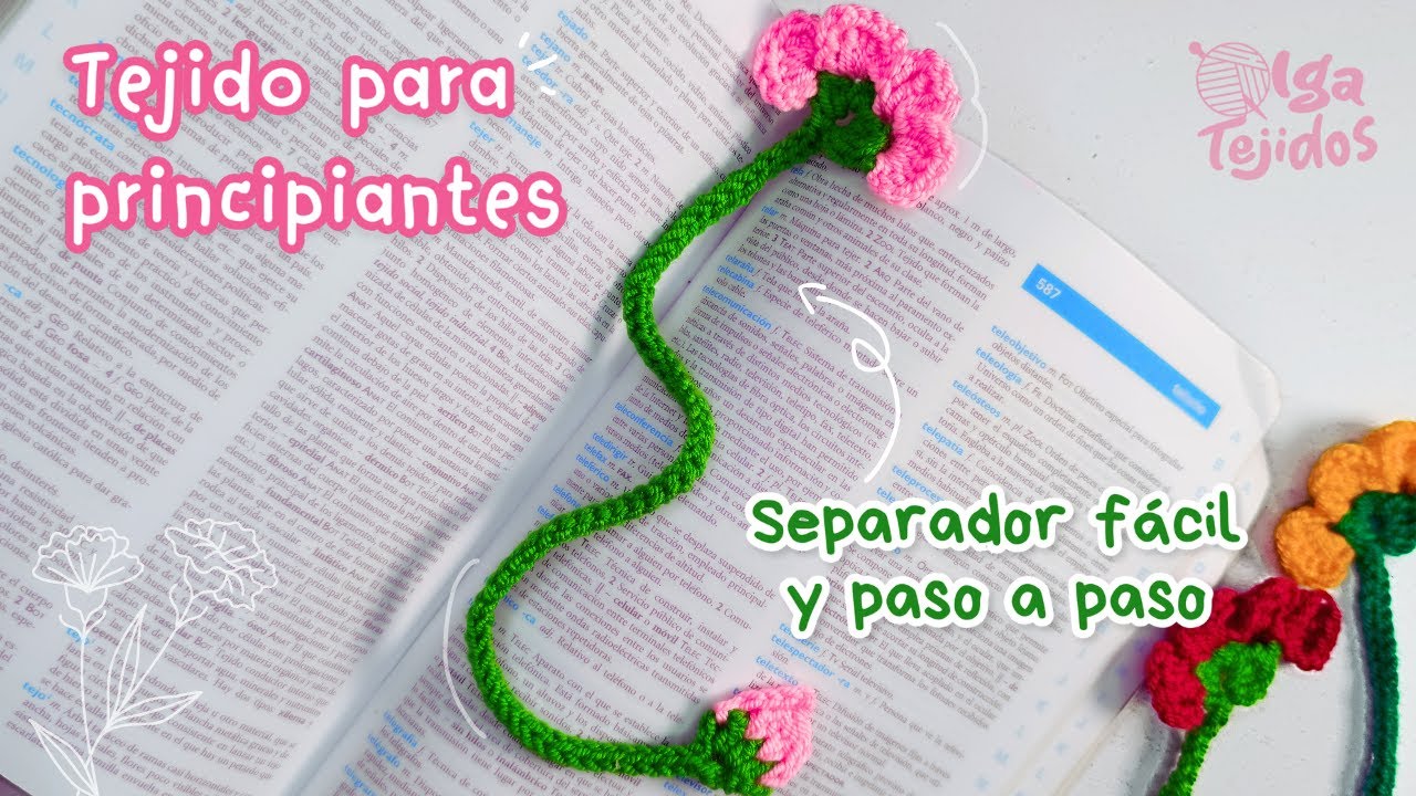 Cómo tejer una flor separador a crochet 🌸Súper fácil y rápido | Olga Tejidos