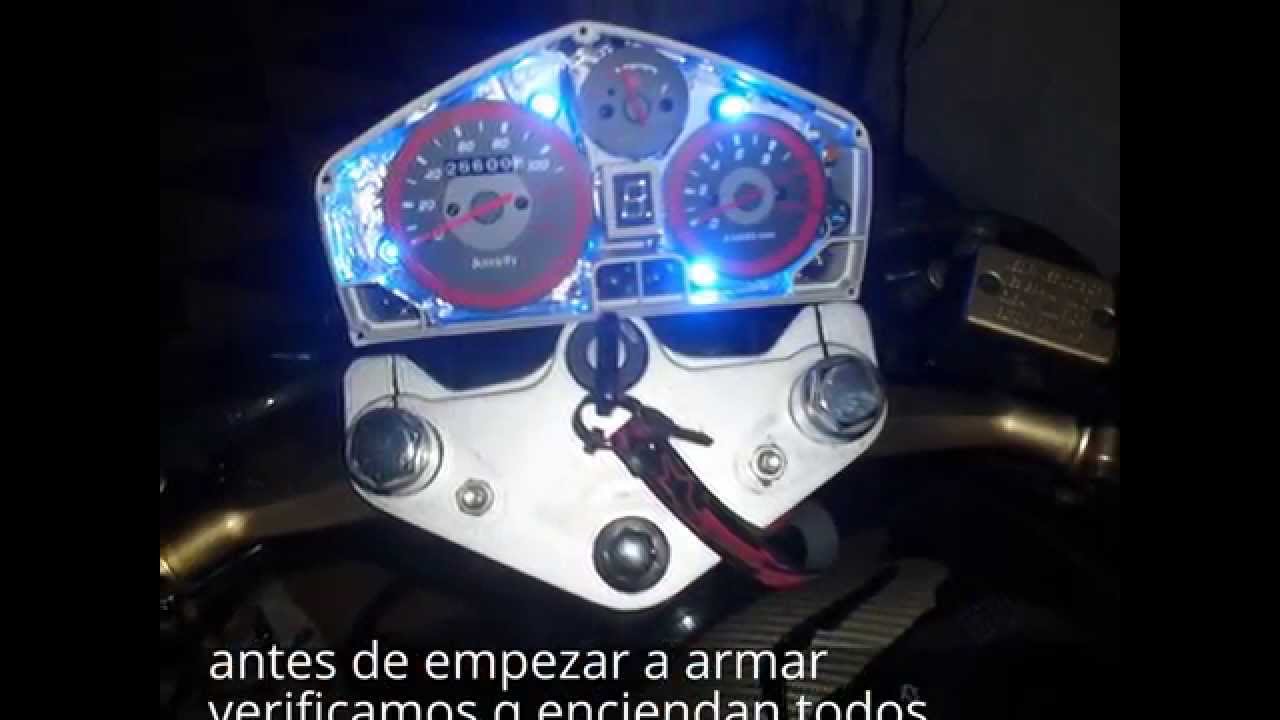 cambiar luces del tacometro moto akt evo ne
