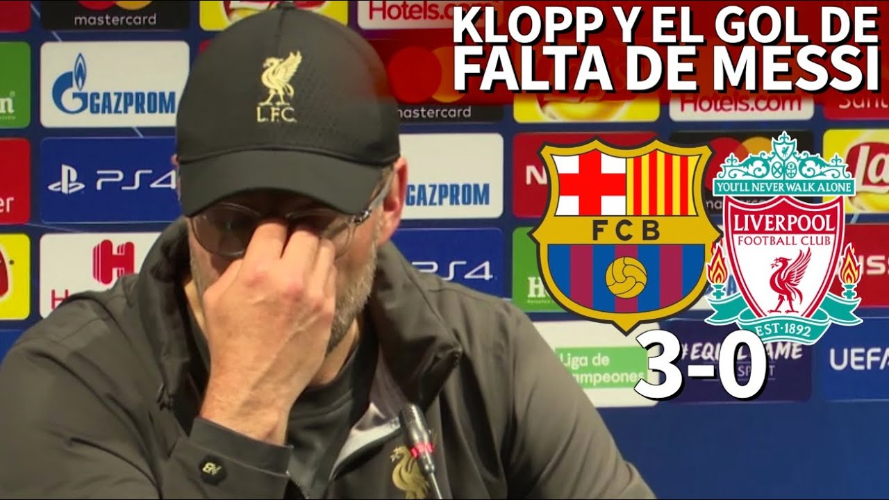 BARCELONA 3- LIVERPOOL 0 | La imperdible reacci&oacute;n de Klopp al gol de falta de Messi | Diario AS