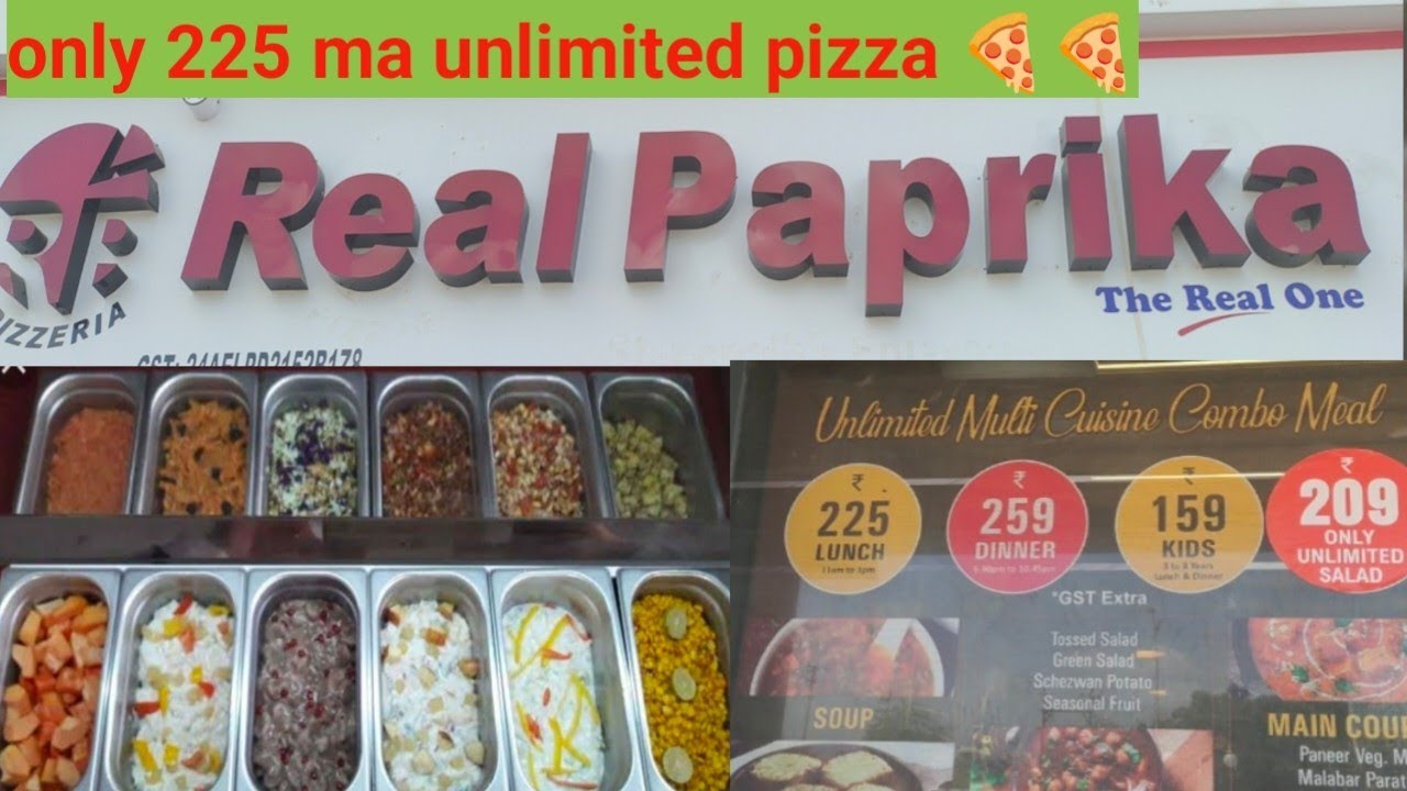 Unlimited #Pizza 🍕 #Salads at unbelievable Rs.225 | Real Paprika Pizza | #Bhuj kutch ka budget Pizza