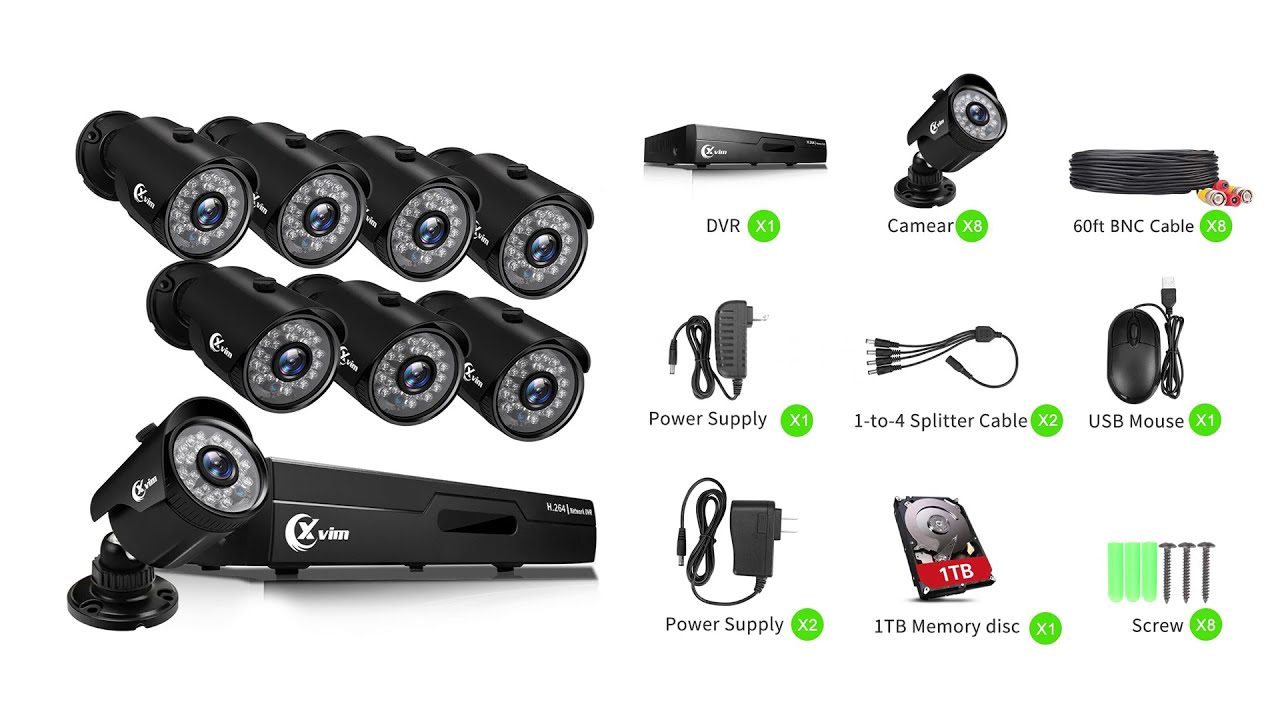 XVIM 8pcs Cameras Security Camera System Installation Tutorial for APP （XMEYEPRO）